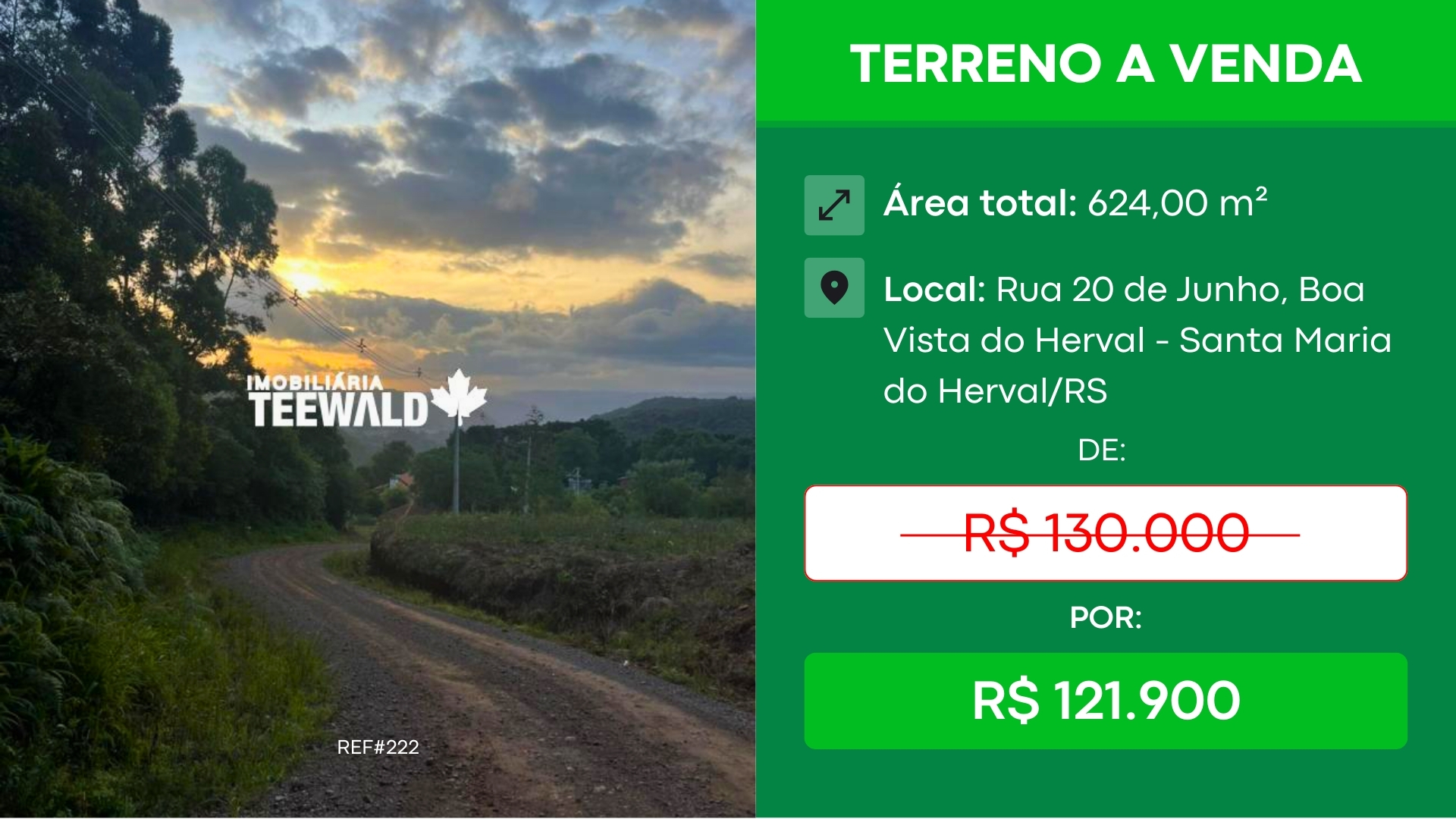 Anúncio Teewald.